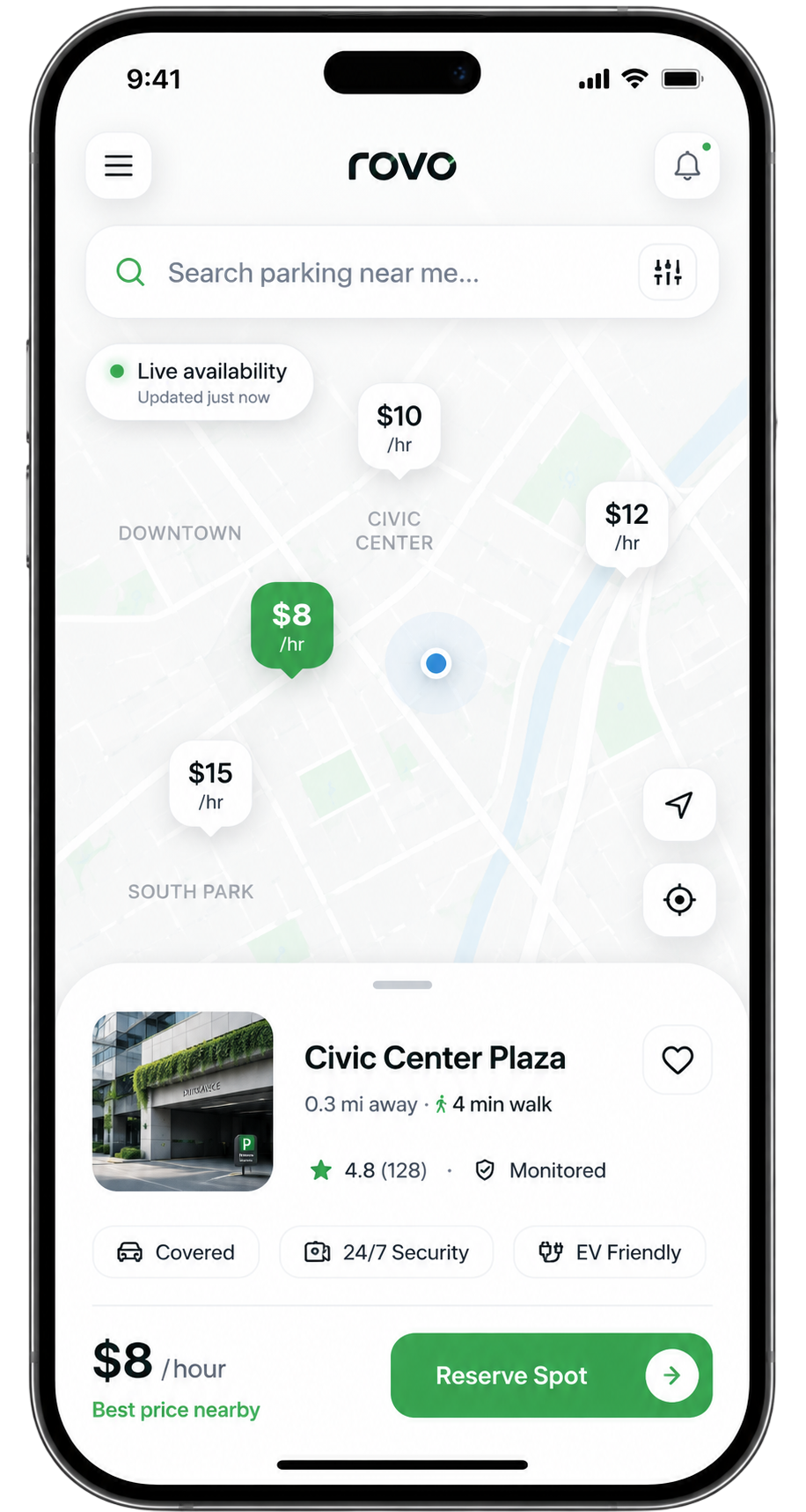 rovo App Mockup